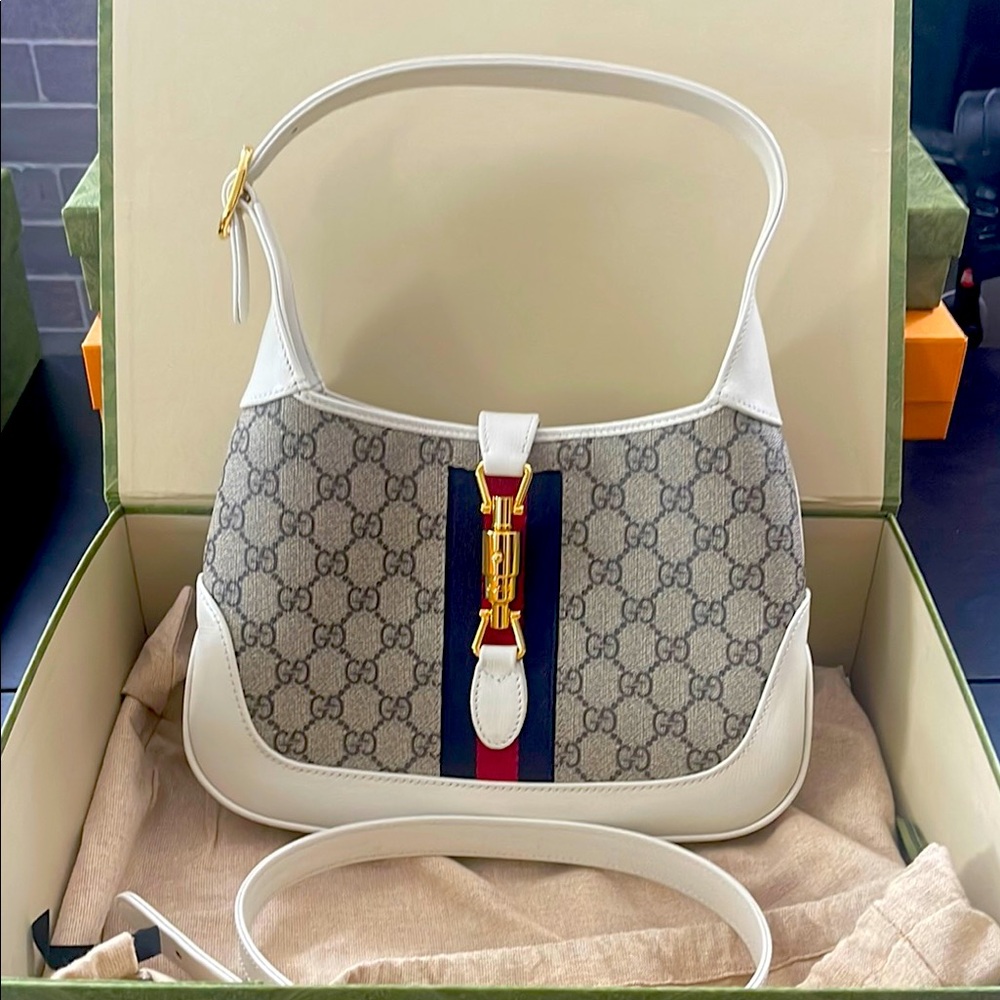 Gucci Beige and White Women's Bag